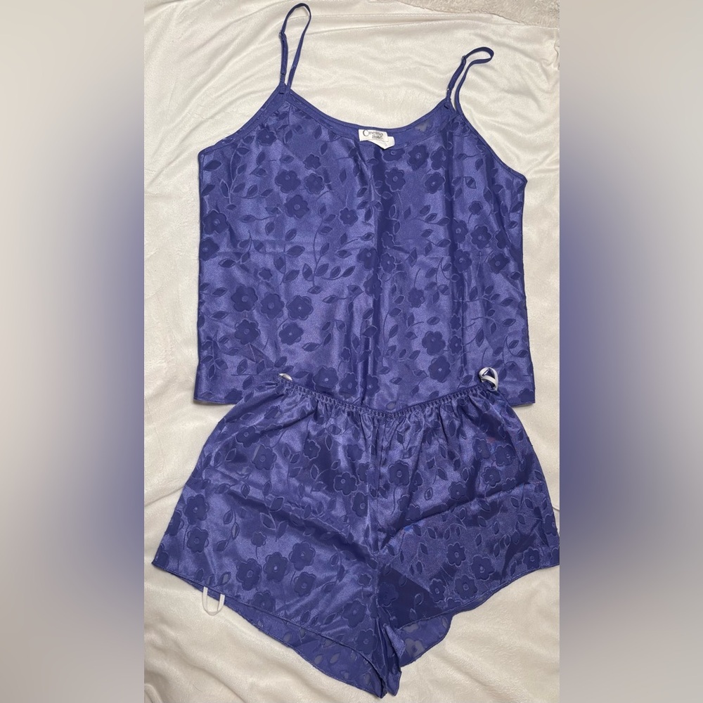 Floral Jacquard Two-Piece Set in Deep Purple